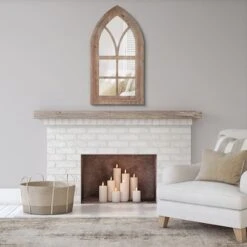 Glitzhome® 40" Gothic Window Frame Wall Mirror -Michaels Decor Sale D236669S 3