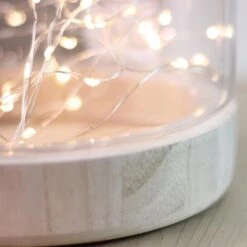 Northlight 7" Transparent Glass Hurricane With Decorative Wooden Lid -Michaels Decor Sale D236760S 4