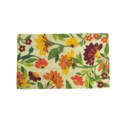 Northlight Yellow & Orange Floral Doormat