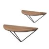 Glitzhome® Farmhouse Metal & Wooden Triangle Floating Shelf Set 2 Glitzhome® Farmhouse Metal & Wooden Triangle Floating Shelf Set -Michaels Decor Sale D238284S 1