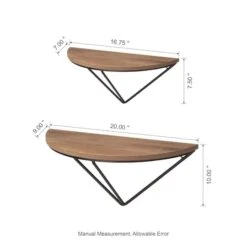 Glitzhome® Farmhouse Metal & Wooden Triangle Floating Shelf Set -Michaels Decor Sale D238284S 8