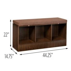Honey Can Do Deep Espresso Entryway Bench With Storage Shelves -Michaels Decor Sale D238837S 4