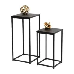 Honey Can Do Square Black Side Tables Set 13 Honey Can Do Square Black Side Tables Set -Michaels Decor Sale D238849S 1 1