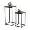 Honey Can Do Square Black Side Tables Set 1 Honey Can Do Square Black Side Tables Set -Michaels Decor Sale D238849S 1