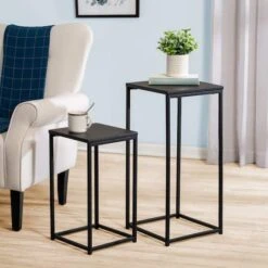 Honey Can Do Square Black Side Tables Set 15 Honey Can Do Square Black Side Tables Set -Michaels Decor Sale D238849S 3