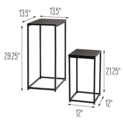 Honey Can Do Square Black Side Tables Set 16 Honey Can Do Square Black Side Tables Set -Michaels Decor Sale D238849S 5