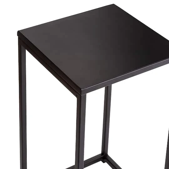 Honey Can Do Square Black Side Tables Set 10 Honey Can Do Square Black Side Tables Set - Image 8