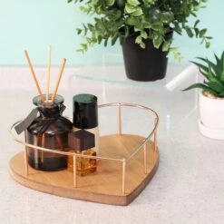 9" Heart Shaped Tray With Wooden Base -Michaels Decor Sale D266083S 4