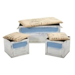 Ocean Breeze Storage Boxes, Bench And Seating Set -Michaels Decor Sale D293131S 13
