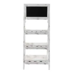 3-Tier White Washed Farmhouse Stand With Chalkboard -Michaels Decor Sale D293136S 3