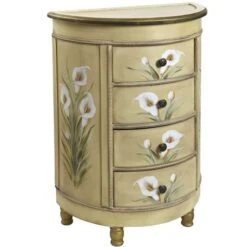 4-Drawer Antique Accessory Table With Calla Lily Floral Art -Michaels Decor Sale D293137S 13