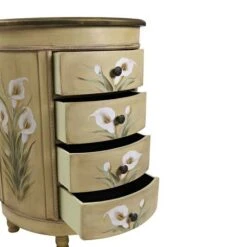 4-Drawer Antique Accessory Table With Calla Lily Floral Art -Michaels Decor Sale D293137S 17