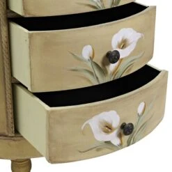 4-Drawer Antique Accessory Table With Calla Lily Floral Art -Michaels Decor Sale D293137S 19