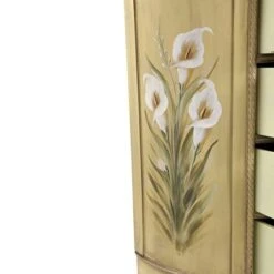 4-Drawer Antique Accessory Table With Calla Lily Floral Art -Michaels Decor Sale D293137S 20