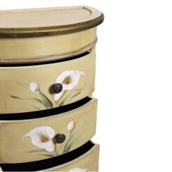 4-Drawer Antique Accessory Table With Calla Lily Floral Art -Michaels Decor Sale D293137S 21