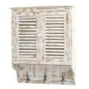 2.5ft. White Washed Wall Cabinet With Hooks -Michaels Decor Sale D293141S 1