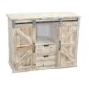 2.5ft. White Wash Wide Double Barn Door Console -Michaels Decor Sale D293151S 11