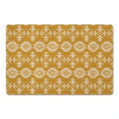 Tribal Gold Pattern Floor Mat