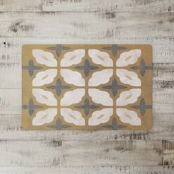 Yellow White And Blue Medallion Floor Mat -Michaels Decor Sale D294946S 2