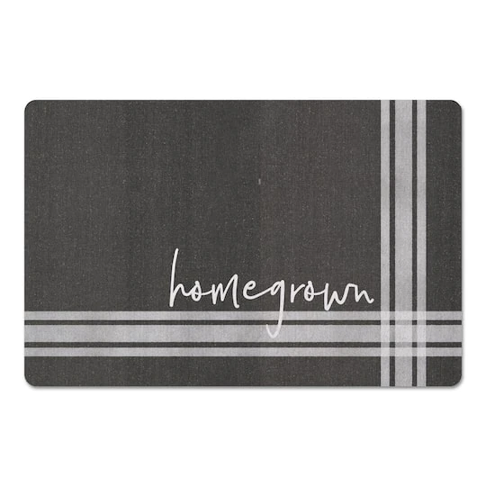 Black With White Stripes Home Grown Floor Mat 4 Black With White Stripes Home Grown Floor Mat - Image 2