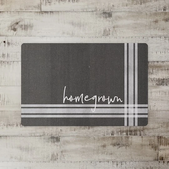 Black With White Stripes Home Grown Floor Mat 5 Black With White Stripes Home Grown Floor Mat - Image 3