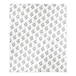 Dark Leaf Sherpa Fleece Blanket
