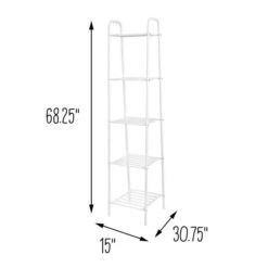 Honey Can Do White Matte 5-Tier Shelf -Michaels Decor Sale D296327S 1