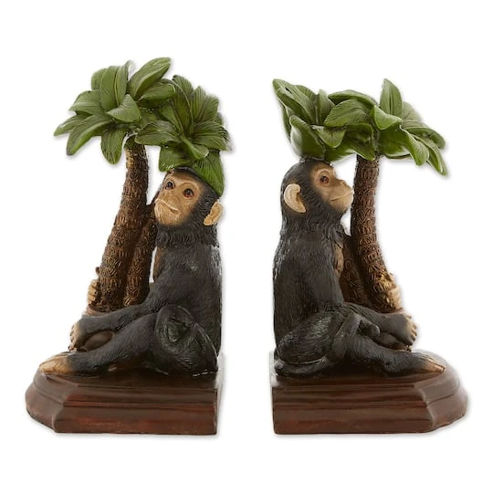 8.5" Decorative Monkey Bookends 4 8.5" Decorative Monkey Bookends - Image 2