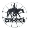 Black Metal Cowboy Welcome Wheel Sign -Michaels Decor Sale D296888S 1
