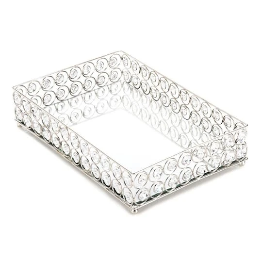 13" Shimmer Rectangular Jeweled Tray 4 13" Shimmer Rectangular Jeweled Tray - Image 2