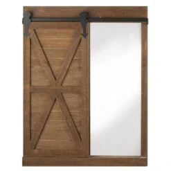 Chalkboard & Mirror With Barn Door