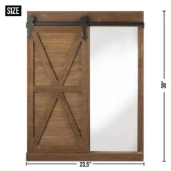 Chalkboard & Mirror With Barn Door -Michaels Decor Sale D297039S 4