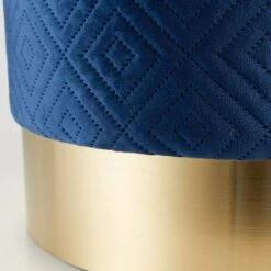 16.5" Navy Blue Velvet Stool -Michaels Decor Sale D297133S 2