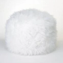 12" Fuzzy White Ottoman Pouf 17 12" Fuzzy White Ottoman Pouf -Michaels Decor Sale D297148S 1