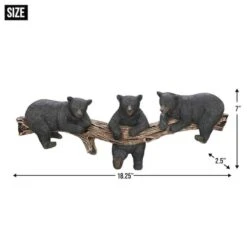 18.5" Black Bear Trio Hooks Wall Plaque -Michaels Decor Sale D298593S 3