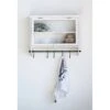 Hello Honey® Wood & Glass Wall Cabinet With Hooks
