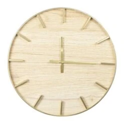 Hello Honey® 23.5'' Natural Round Wood Wall Clock