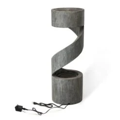 Glitzhome® 3.5ft. Curving Shaped Outdoor LED Fountain Gray 17 Glitzhome® 3.5ft. Curving Shaped Outdoor LED Fountain Gray -Michaels Decor Sale D303613S 6