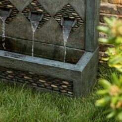 Glitzhome® 2.5ft. Faux Concrete And Pebbles Outdoor LED Fountain -Michaels Decor Sale D303616S 4