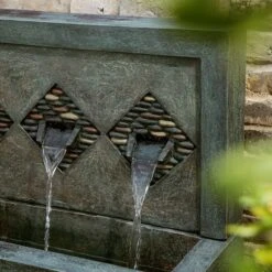 Glitzhome® 2.5ft. Faux Concrete And Pebbles Outdoor LED Fountain -Michaels Decor Sale D303616S 5