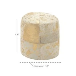 17" Gold Wood Glam Ottoman 8 17" Gold Wood Glam Ottoman -Michaels Decor Sale D304096S 5