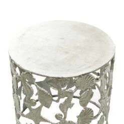 18" Silver Coastal Aluminum Accent Table -Michaels Decor Sale D305006S 3