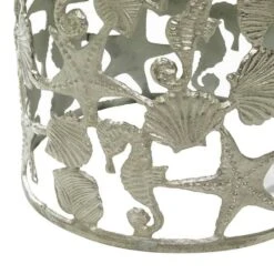 18" Silver Coastal Aluminum Accent Table -Michaels Decor Sale D305006S 4