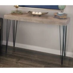 47" Brown Modern Wood Console Table 21 47" Brown Modern Wood Console Table -Michaels Decor Sale D305008S 9