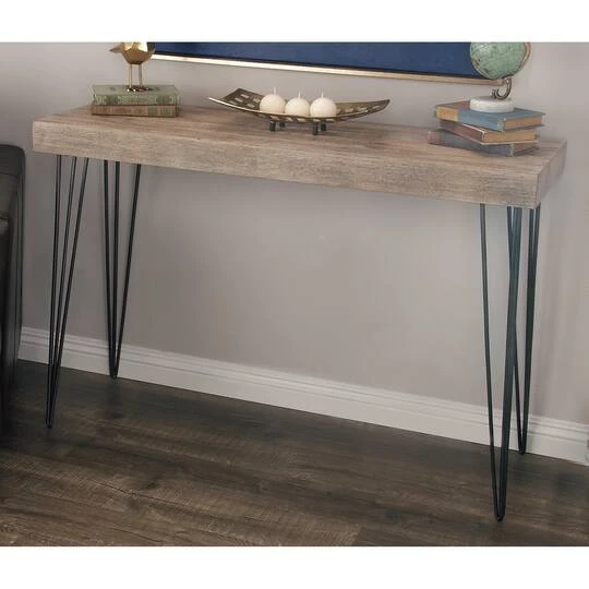 47" Brown Modern Wood Console Table 12 47" Brown Modern Wood Console Table - Image 10