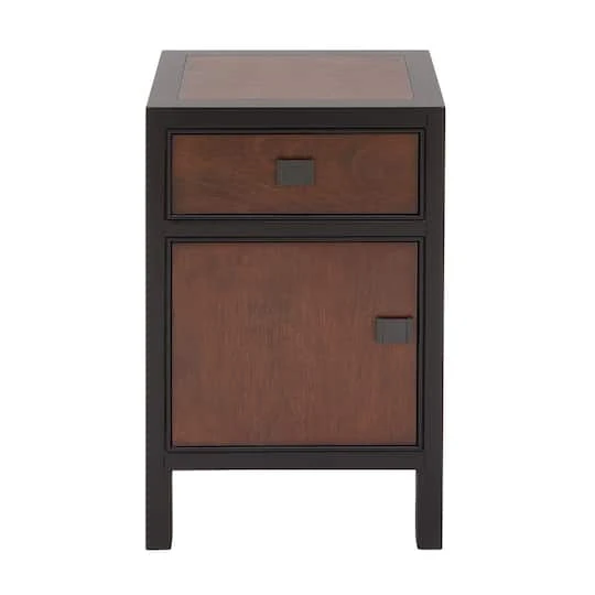 26" Dark Brown Wood Contemporary Cabinet 4 26" Dark Brown Wood Contemporary Cabinet - Image 2