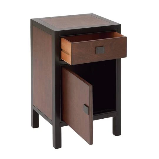 26" Dark Brown Wood Contemporary Cabinet 9 26" Dark Brown Wood Contemporary Cabinet - Image 7