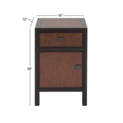 26" Dark Brown Wood Contemporary Cabinet 14 26" Dark Brown Wood Contemporary Cabinet -Michaels Decor Sale D305011S 8