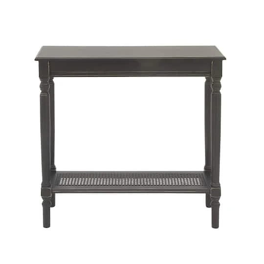 32" Black Traditional Wooden Console Table 7 32" Black Traditional Wooden Console Table - Image 5