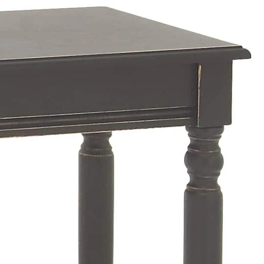 32" Black Traditional Wooden Console Table 6 32" Black Traditional Wooden Console Table - Image 4